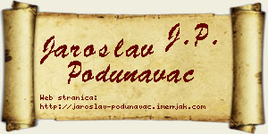 Jaroslav Podunavac vizit kartica